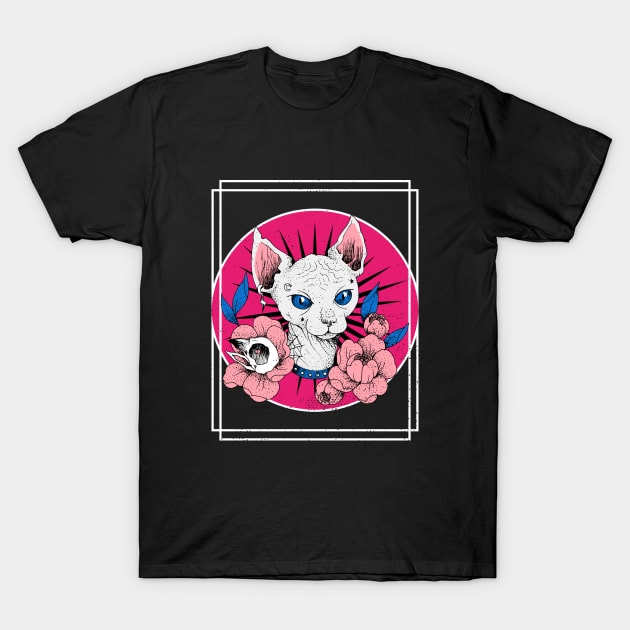 PUNK METALLIC CAT T-Shirt by maggzstyle